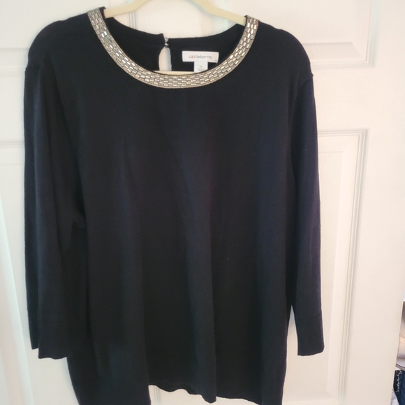 NWOT Liz Claiborne Sweater blouse 1x - Picture 4 of 4